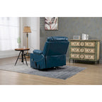 Fauteuil inclinable électrique réglable en hauteur en cuir PU bleu extra-large