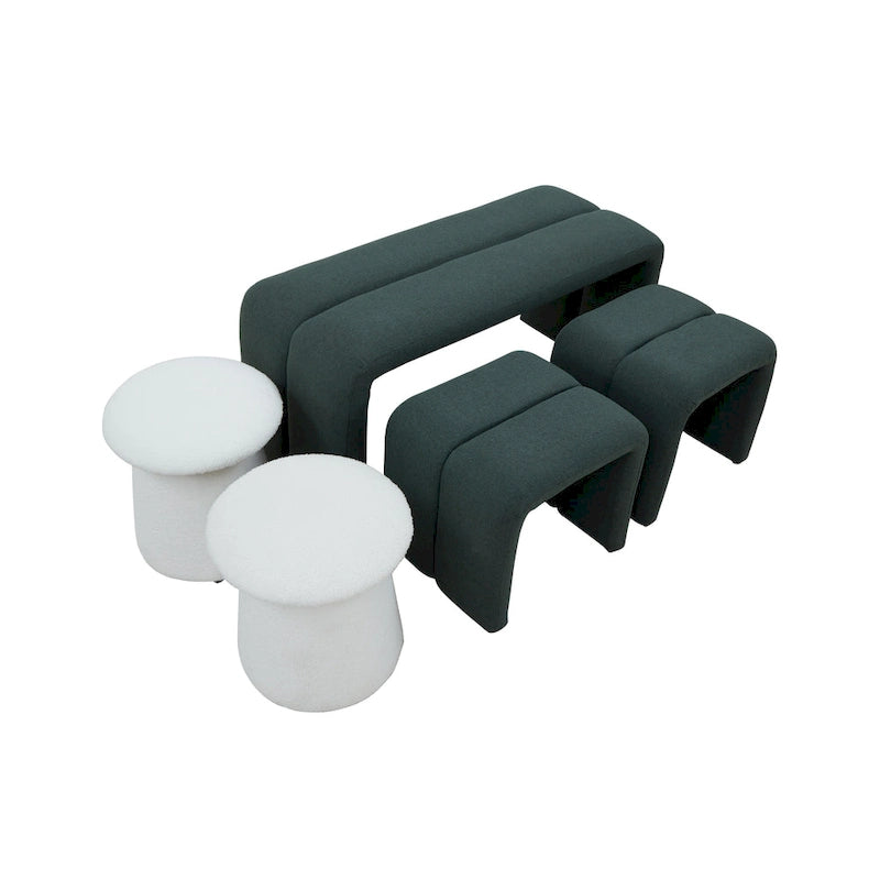 Banc/Repose-pieds rembourré moderne