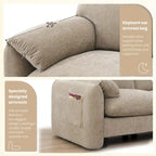 Canapé modulable en U en chenille