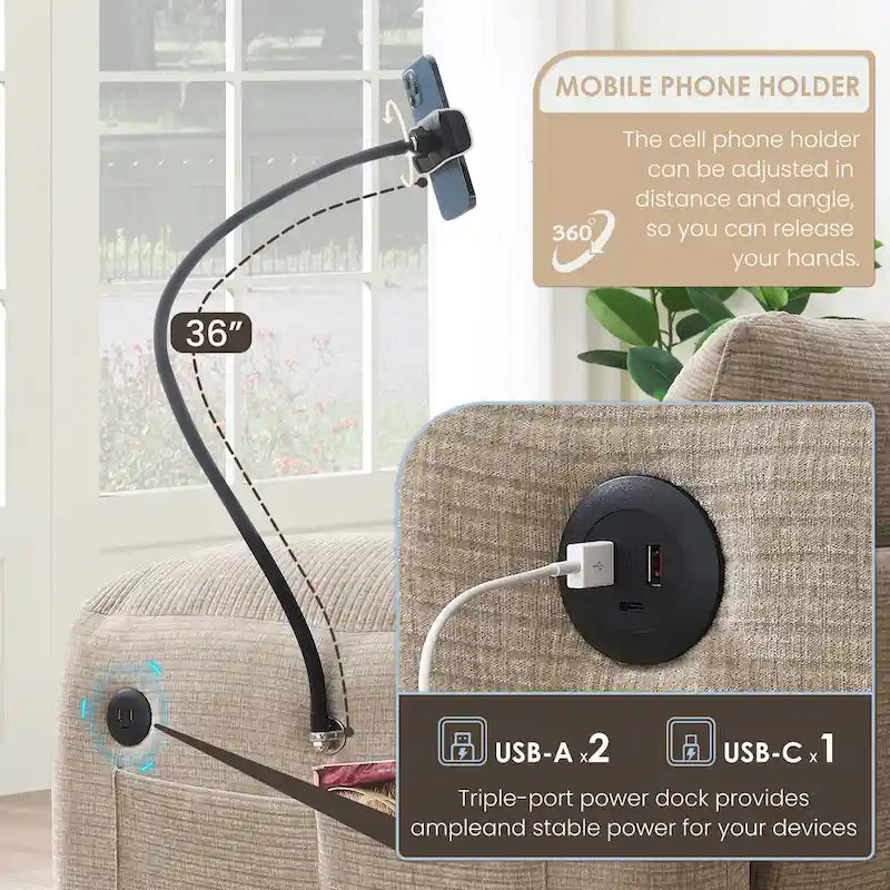 Canapé modulable en U en chenille