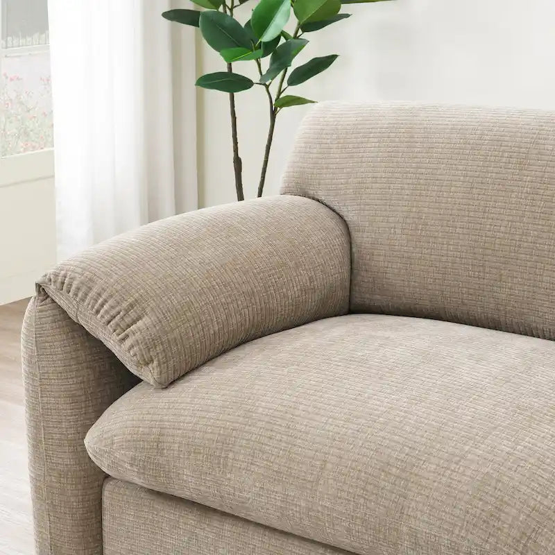 Canapé modulable en U en chenille