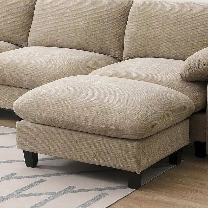 Canapé modulable en U en chenille