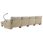 Canapé modulable en U en chenille