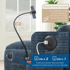 Canapé modulable en U en chenille