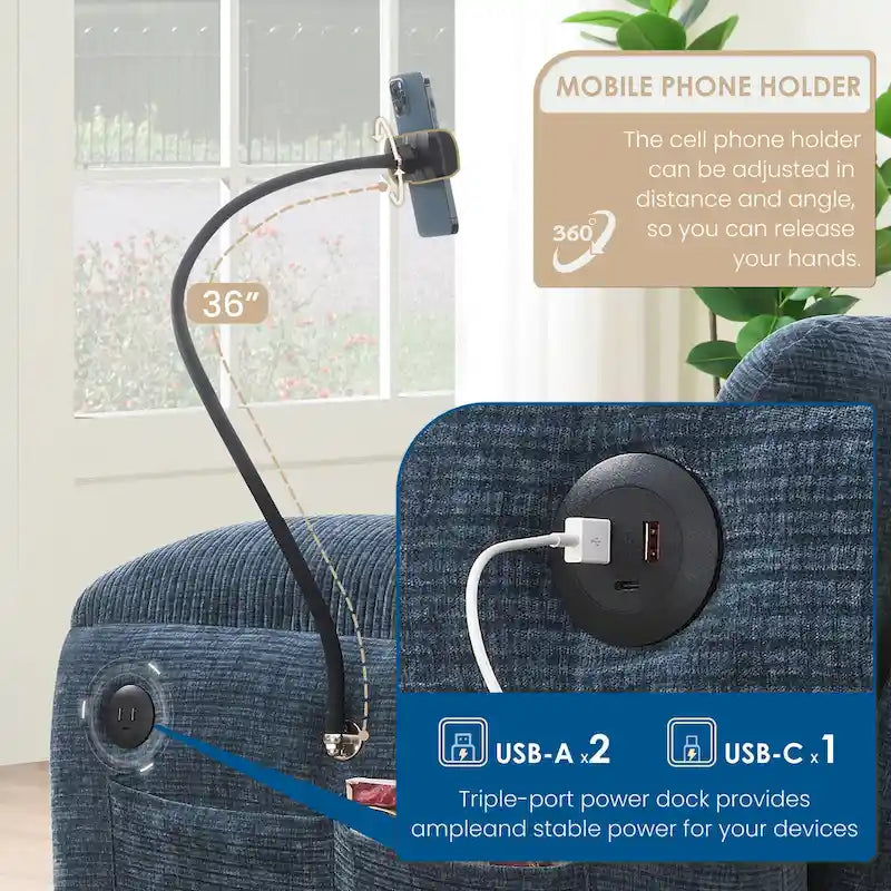 Canapé modulable en U en chenille