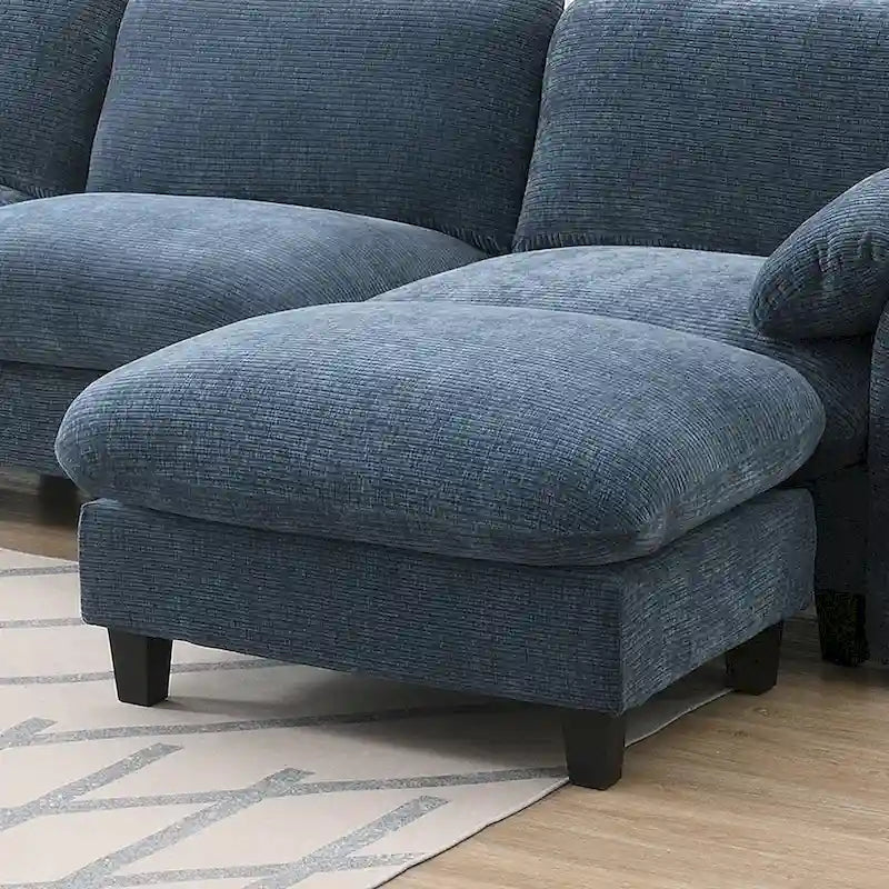 Canapé modulable en U en chenille