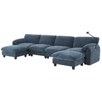 Canapé modulable en U en chenille
