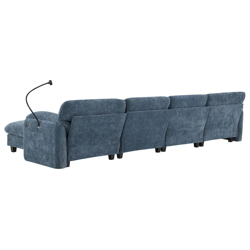 Canapé modulable en U en chenille