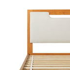 Lit plateforme de rangement en bois massif de style médiéval