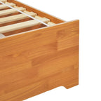 Lit plateforme de rangement en bois massif de style médiéval