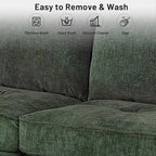 Canapé moderne rectangulaire deux places avec accoudoirs carrés