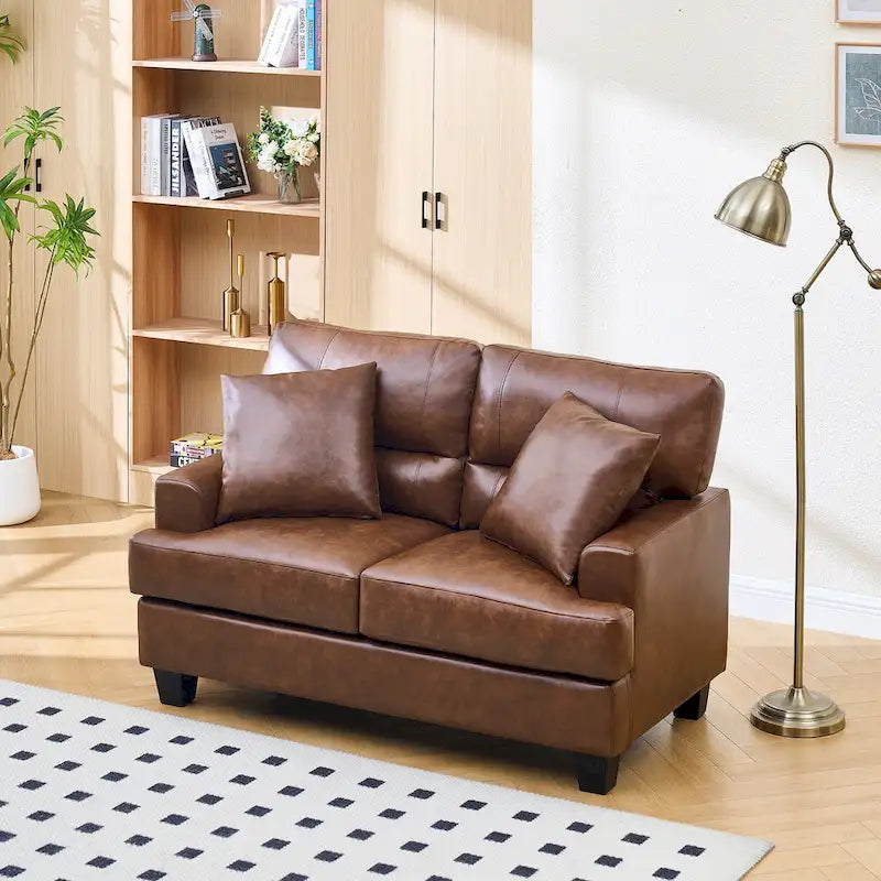 Ensemble deux pièces de chaise et de canapé en similicuir