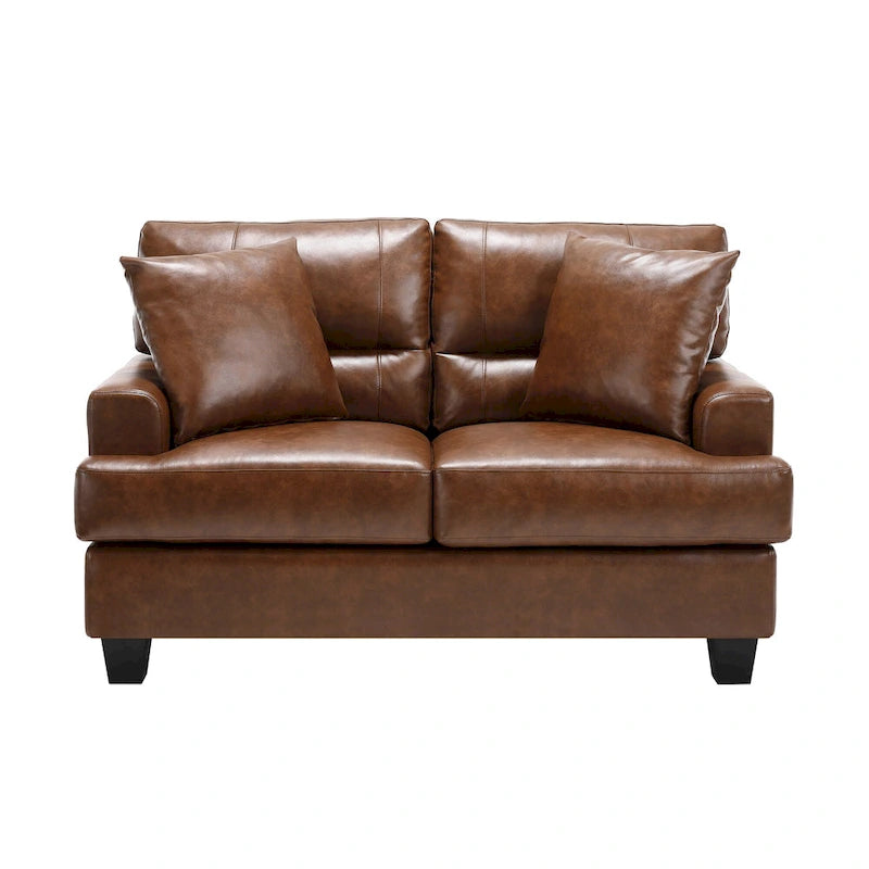 Ensemble deux pièces de chaise et de canapé en similicuir