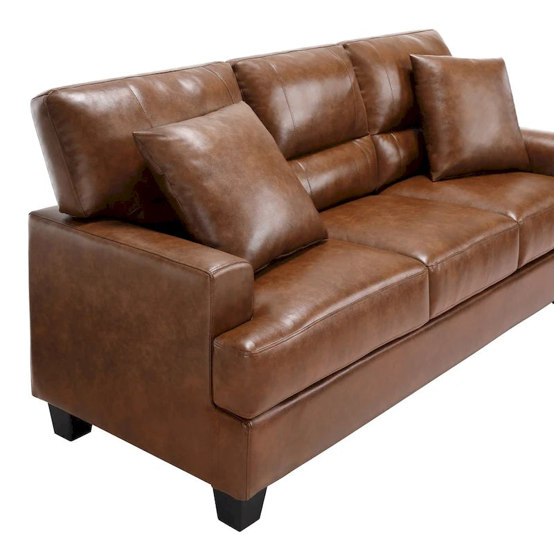 Ensemble deux pièces de chaise et de canapé en similicuir
