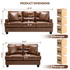 Ensemble deux pièces de chaise et de canapé en similicuir