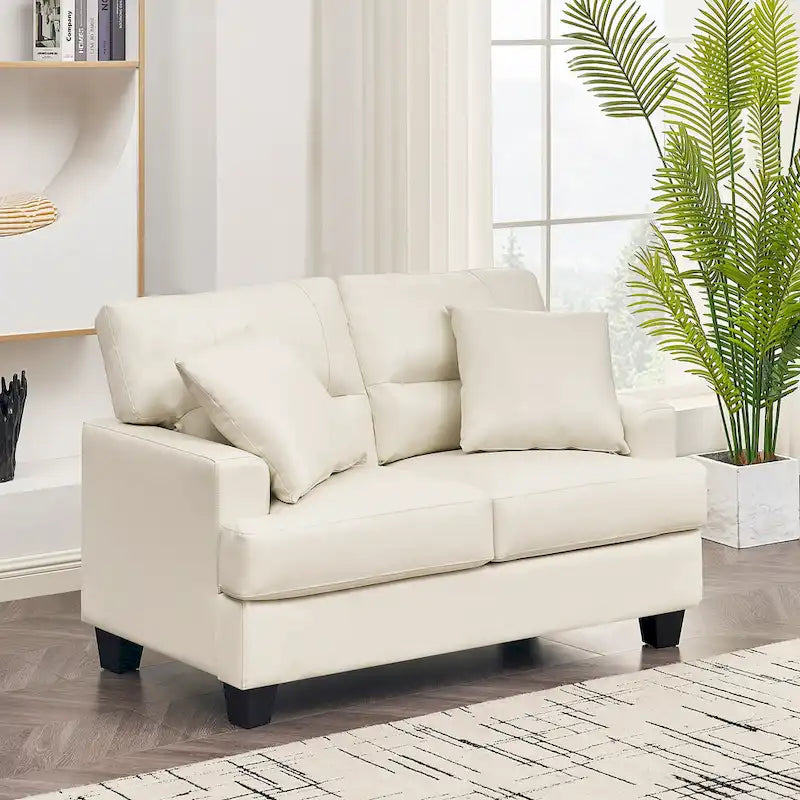 Ensemble deux pièces de chaise et de canapé en similicuir