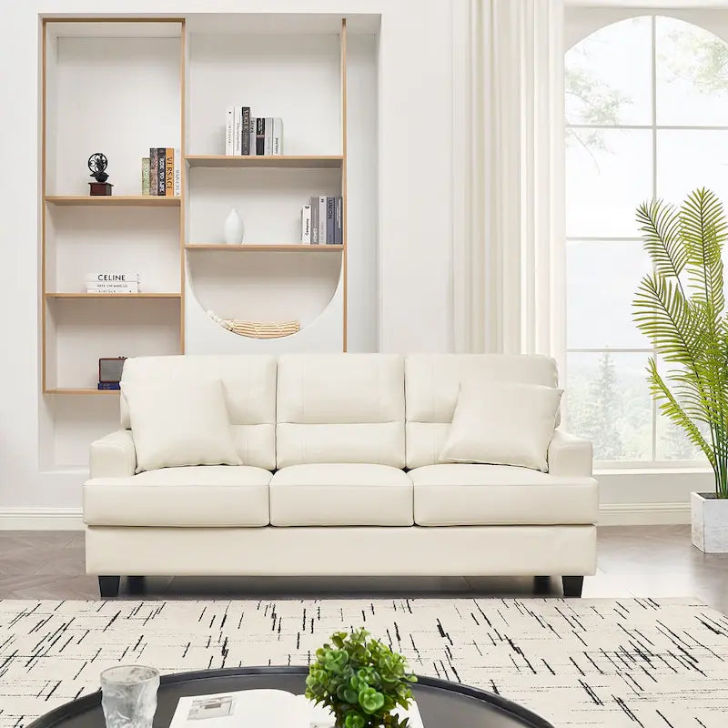 Ensemble deux pièces de chaise et de canapé en similicuir