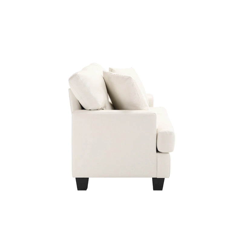 Ensemble deux pièces de chaise et de canapé en similicuir