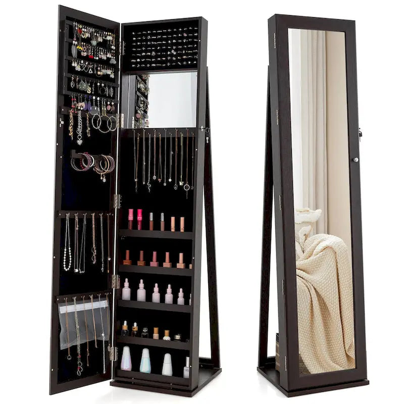 Armoire à bijoux avec miroir