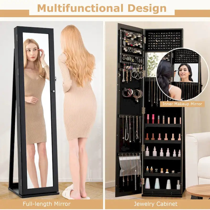 Armoire à bijoux avec miroir