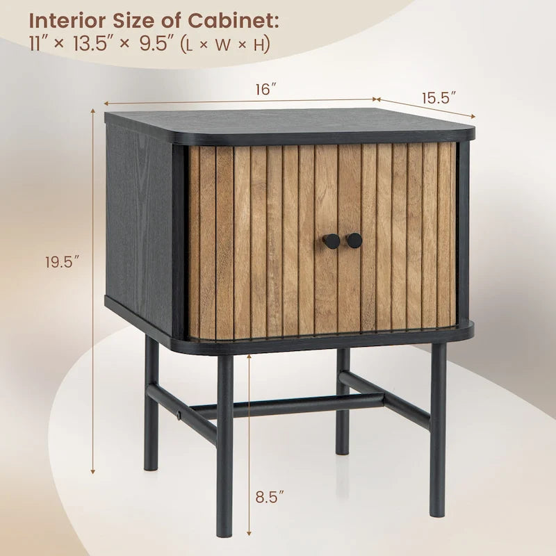 Lot de 2 tables de chevet compactes et modernes avec tiroir coulissant