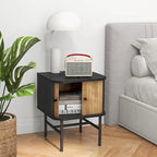 Lot de 2 tables de chevet compactes et modernes avec tiroir coulissant