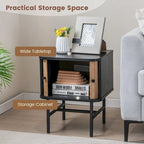 Lot de 2 tables de chevet compactes et modernes avec tiroir coulissant