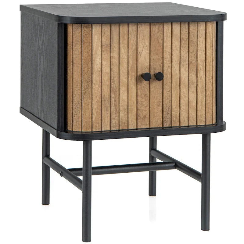 Lot de 2 tables de chevet compactes et modernes avec tiroir coulissant