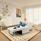 Fauteuil inclinable en velours côtelé convertible quatre en un