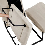 Fauteuil inclinable en velours côtelé convertible quatre en un