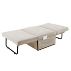 Fauteuil inclinable en velours côtelé convertible quatre en un