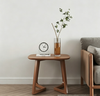 Table d'appoint rectangulaire en bois massif de style scandinave