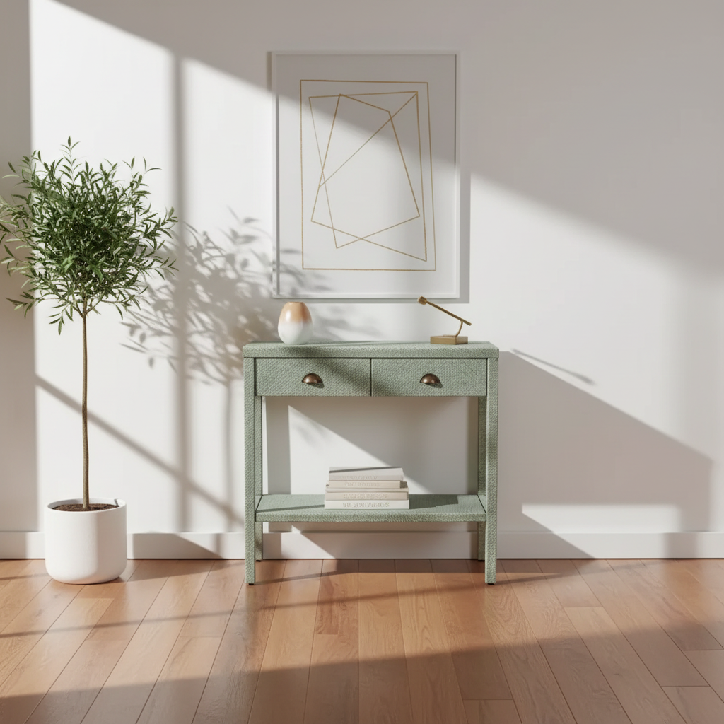 Console de table à double tiroir monocouche
