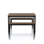 Ensemble de table et de chaises de salle à manger trois pièces en métal de style transitoire