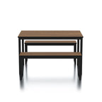 Ensemble de table et de chaises de salle à manger trois pièces en métal de style transitoire