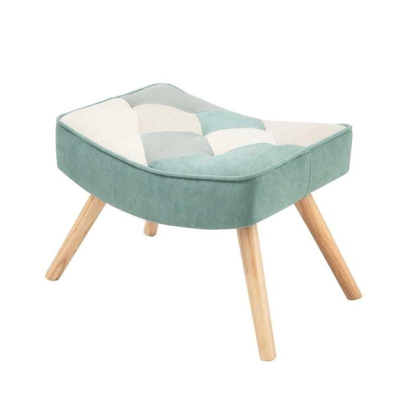 Fauteuil confortable pour chambre à coucher, avec revêtement en tissu patchwork créatif