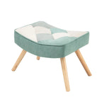 Fauteuil confortable pour chambre à coucher, avec revêtement en tissu patchwork créatif