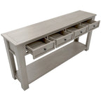 Console rustique avec tiroirs de rangement et étagère inférieure