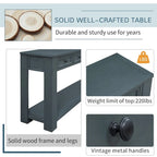 Console rustique avec tiroirs de rangement et étagère inférieure