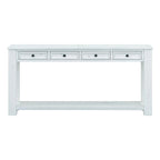 Console rustique avec tiroirs de rangement et étagère inférieure