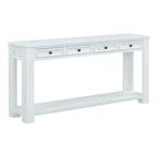 Console rustique avec tiroirs de rangement et étagère inférieure