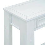 Console rustique avec tiroirs de rangement et étagère inférieure