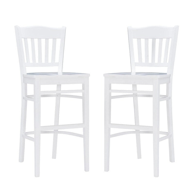 Tabourets de bar rustiques en bois massif (ensemble de 2)