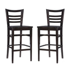 Tabourets de bar rustiques en bois massif (ensemble de 2)
