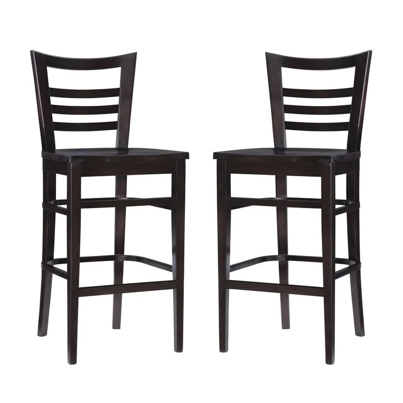 Tabourets de bar rustiques en bois massif (ensemble de 2)