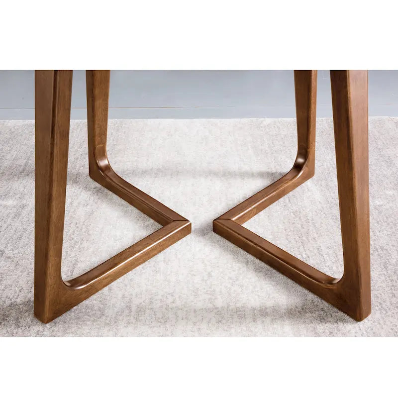 Table d'appoint rectangulaire en bois massif de style scandinave