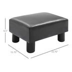 Repose-pieds rectangulaire moderne en similicuir rembourré