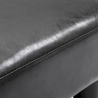 Repose-pieds rectangulaire moderne en similicuir rembourré