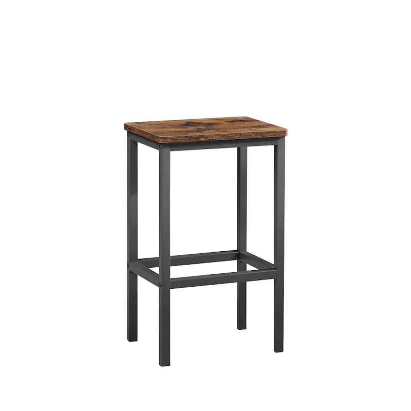 Table de bar carrée avec 2 chaises de bar