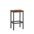 Table de bar carrée avec 2 chaises de bar